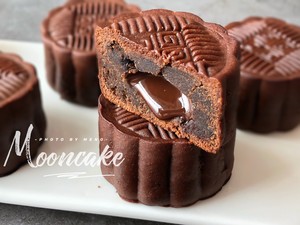 Chocolate Flowing Heart Mooncake ㊙️no Cracking, No Cracking丨super Detailed Tutorial recipe