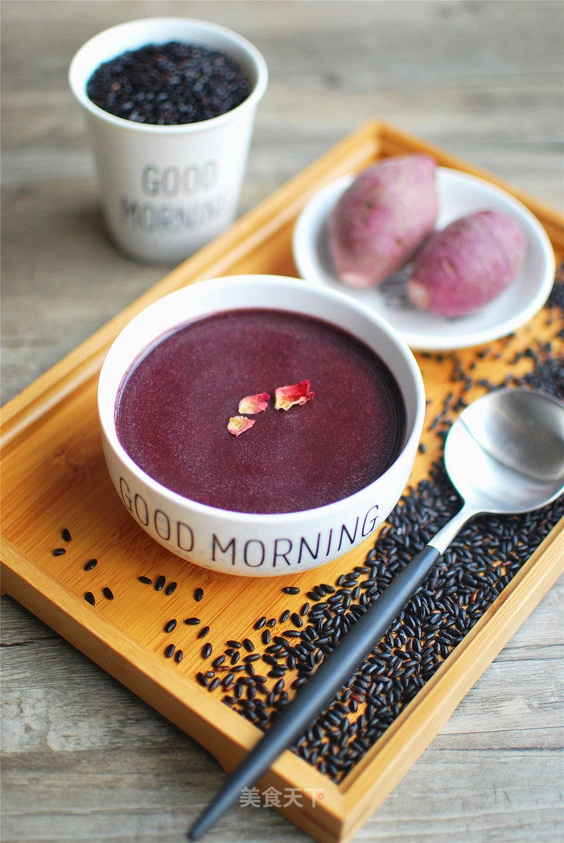 Purple Sweet Potato Black Rice Paste recipe