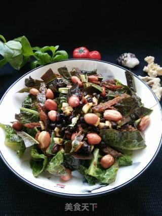 Canned Tempeh Fish Mixed with Lettuce Leaves recipe