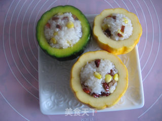 Glutinous Rice Double Date Pumpkin Cup recipe