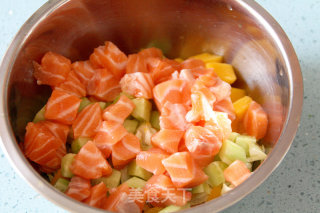 [mustard Salmon and Mango Salad] recipe