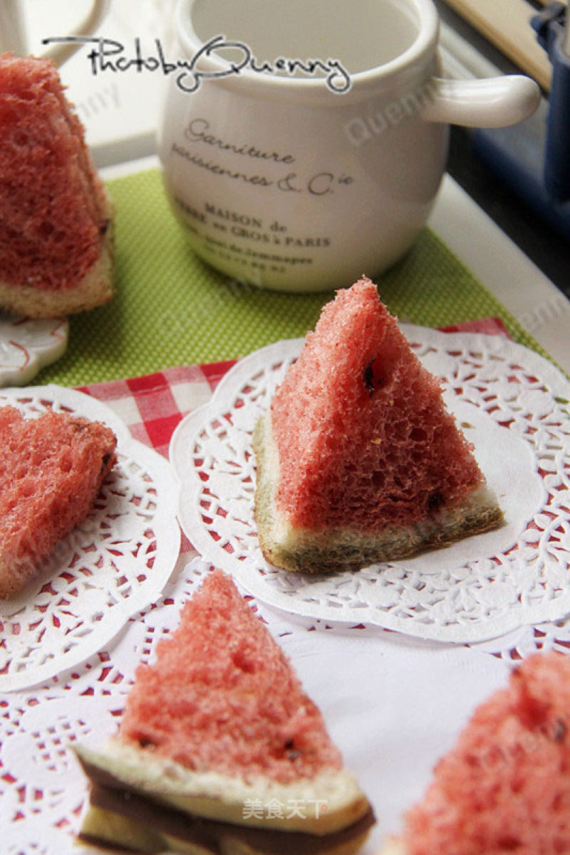 【watermelon Toast】——toast Bread is Going to Pass The Summer recipe