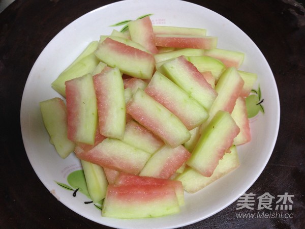 Watermelon Rind with Shiitake Mushroom Oil recipe