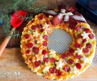 Christmas Wreath Pizza recipe