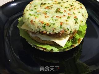 Double Chicken Rice Burger recipe