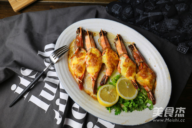 Lemon Scented Grilled Cheese Prawns recipe