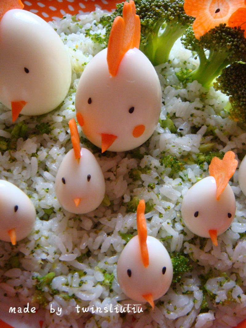 Little Chicken's Family (cute Version of Fried Rice) recipe