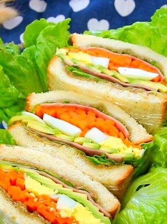 Avocado Egg Ham Sandwich