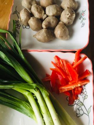 Garlic Fried Meatball Slices recipe