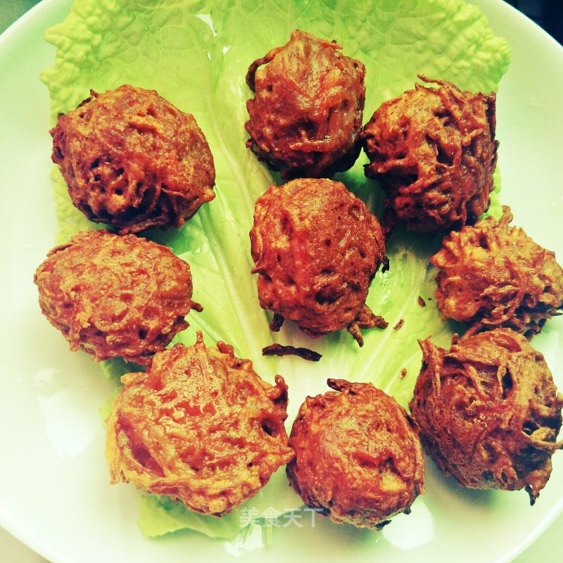 Fried Radish Meatballs