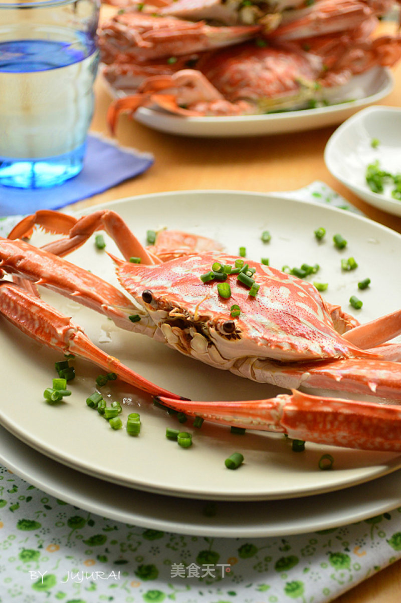 Steamed Crab with Green Onion and Ginger recipe