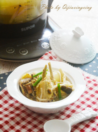 Crab Mushroom and Radish Chicken Soup recipe