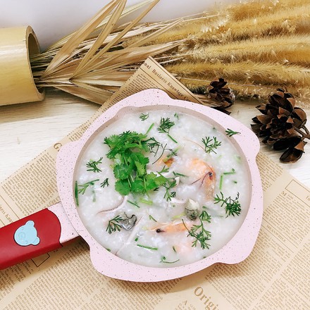 Seafood Porridge with Fresh Eyebrows recipe