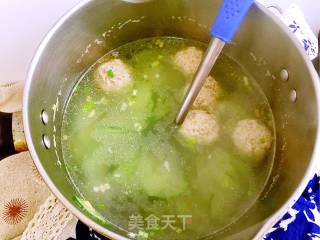 Cucumber Fungus Meatball Soup recipe