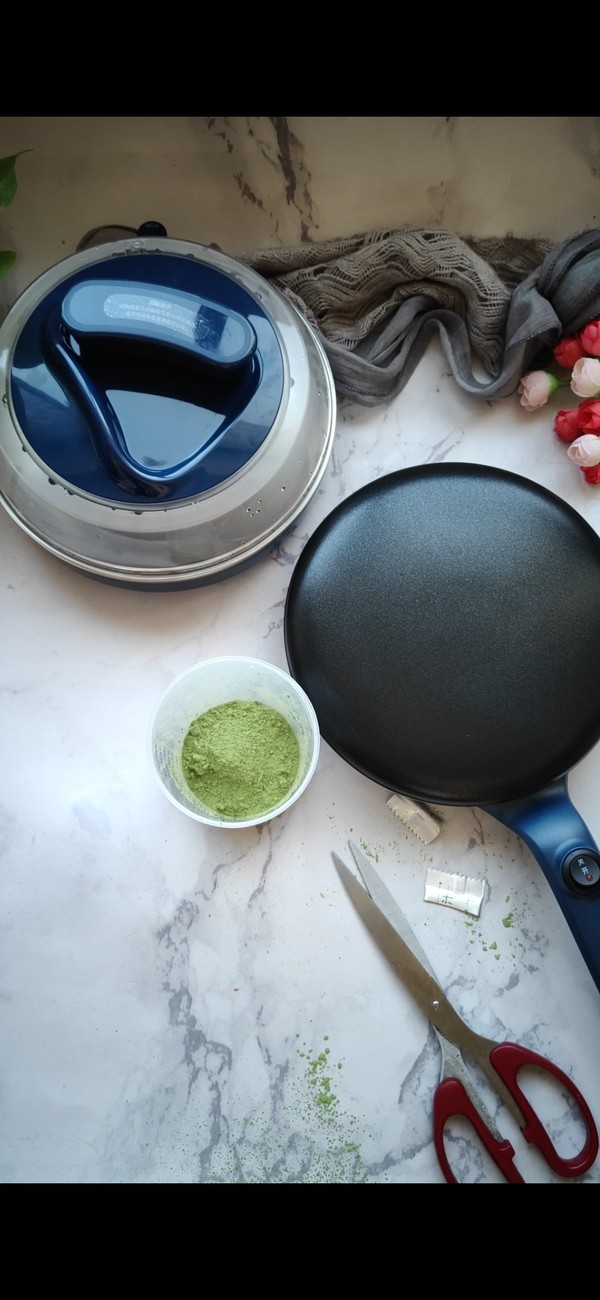 Barley Green Sauce Pancakes recipe