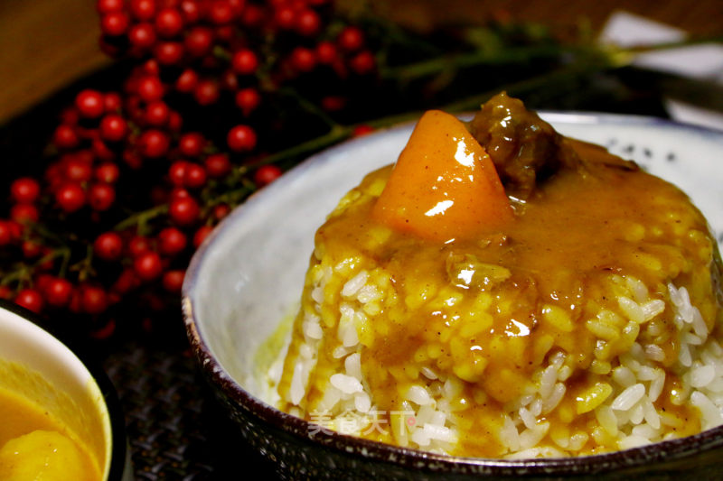 Beef Curry with Rice on Top of Rice recipe