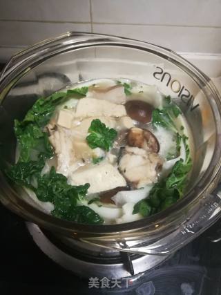 Stewed Tofu with Mushrooms and Grass Fish recipe