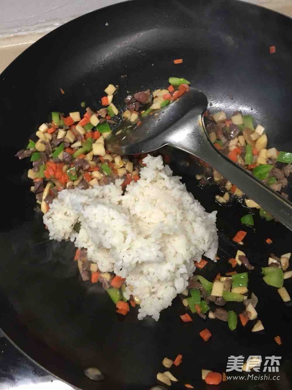 Duck Gizzard Fried Rice recipe