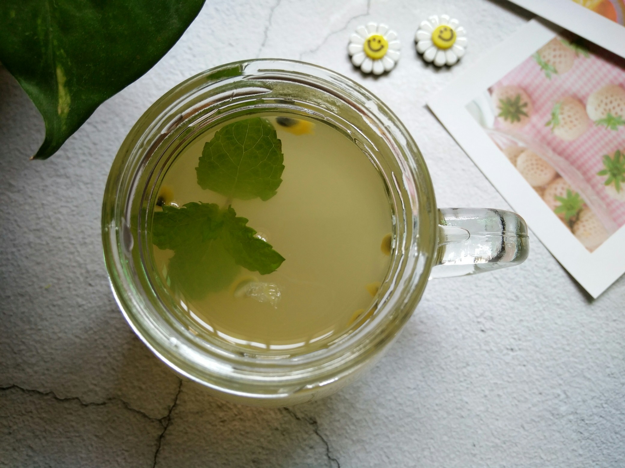 Passion Fruit Mint Honey Water recipe