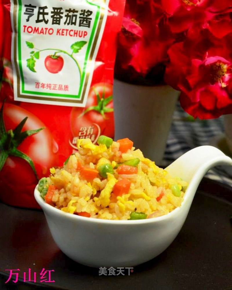 Assorted Fried Rice with Tomato Sauce