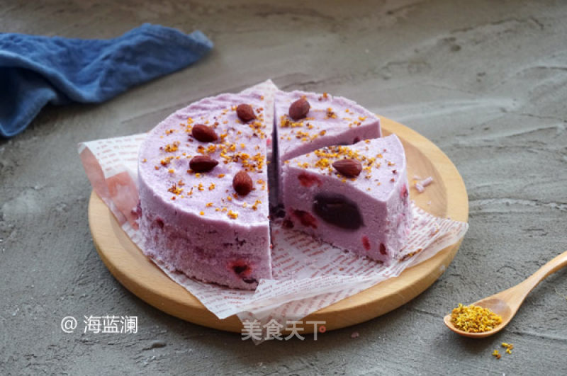 #trust之美#cranberry Osmanthus Purple Sweet Potato Cake recipe