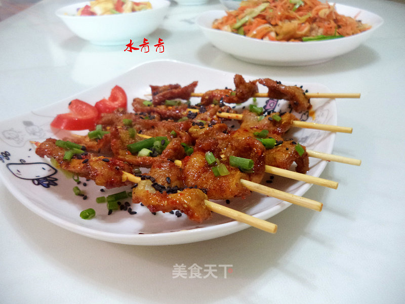 Fried Spicy Beef Skewers recipe