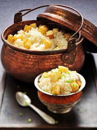 Potato Braised Golden Congee Rice recipe