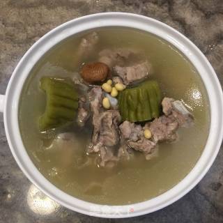 Soy Bean Bitter Gourd Pork Ribs Soup recipe