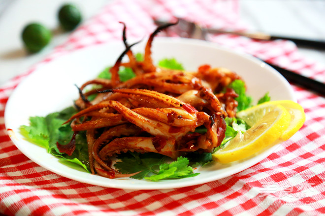 Grilled Squid with Sauce recipe