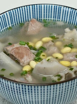 Soybean, Lotus Root and Pork Ribs Soup recipe