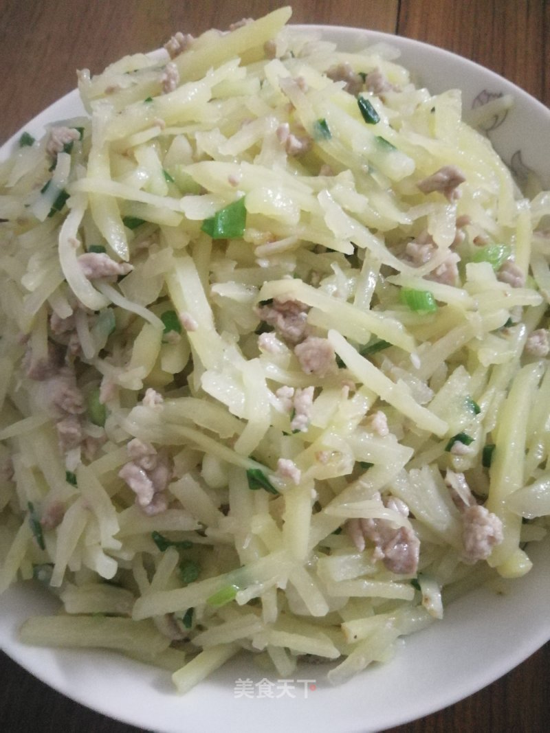 Shredded Potatoes with Minced Meat recipe