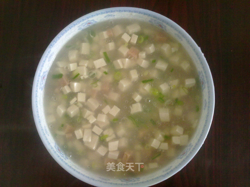 Three Color Tofu Soup recipe