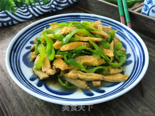 Stir-fried Vegetarian Chicken with Green Peppers recipe