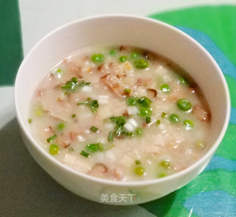 Oatmeal with Green Beans and Shiitake Mushrooms recipe