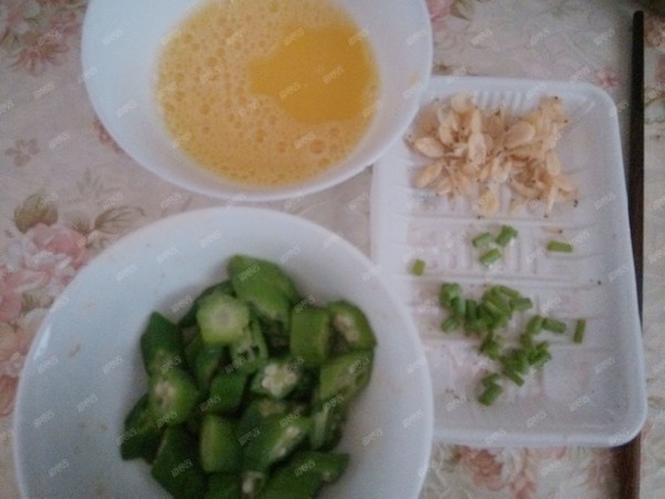 Okra Prawn Rice Egg Drop Soup recipe