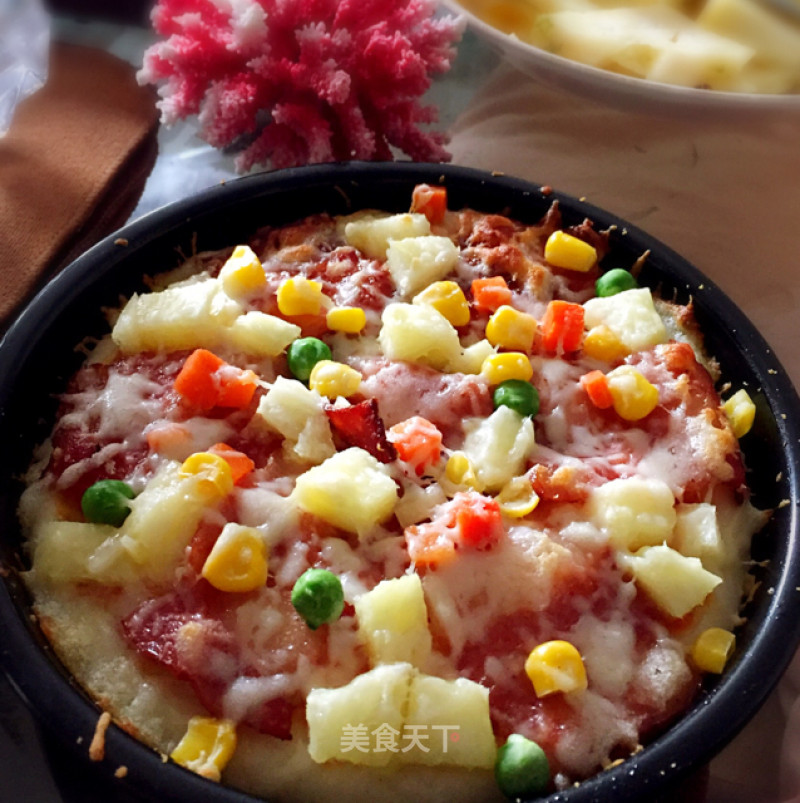 #一人食# Refreshing Hawaiian Style Pizza recipe