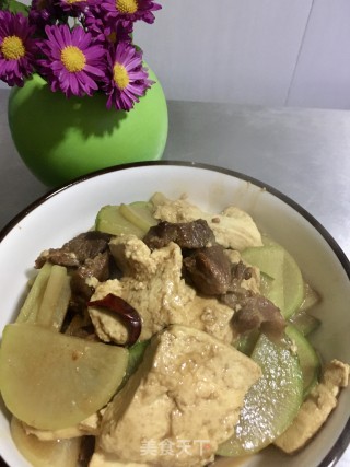 "carrot" Braised Pork and Stewed Tofu with Carrots recipe