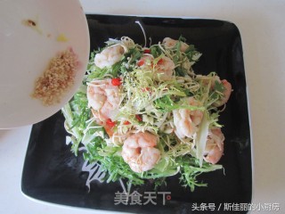 Shrimp Bitter Chrysanthemum Mixed with Dried Shreds recipe