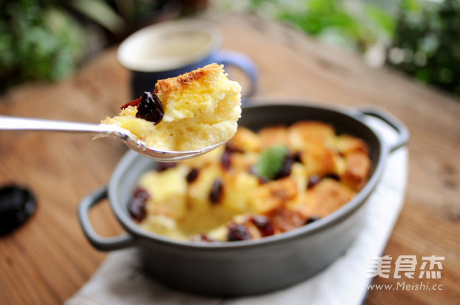 Colorful Dried Fruit Bread Pudding recipe