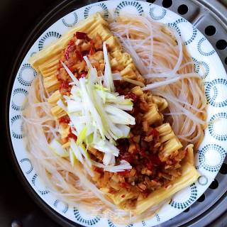 Steamed Yuba with Garlic Vermicelli recipe