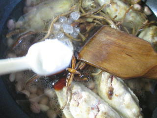 Grilled Medium Fin with Tea Tree Mushroom and Peanut Rice recipe