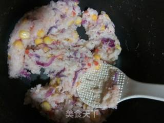 Tuna and Shrimp Colored Rice Balls recipe