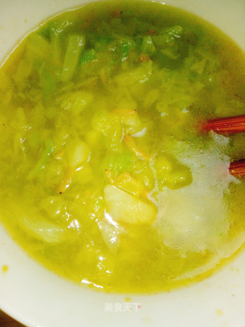 Cabbage Sea Rice Soup recipe