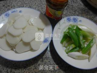 Stir-fried Rice Cake with Beef Sauce and Green Onions recipe