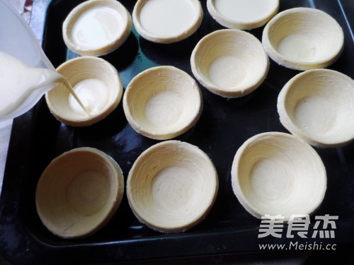 Blueberry Sauce Egg Tart recipe