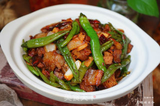 Stir-fried Pork with Watercress and Green Pepper recipe