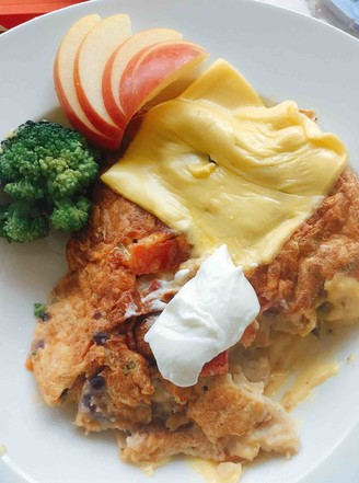 Vegetable Omelette with Cheese