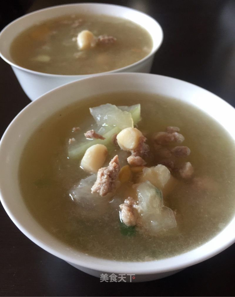 Winter Melon Soup with Fresh Shellfish and Minced Pork recipe