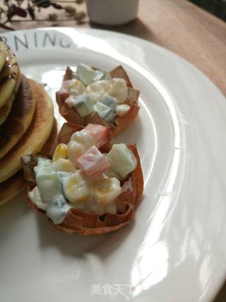 #四session Baking Contest and It's Love to Eat Festival# Wonton Skin Salad Cup recipe