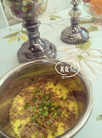 Steamed Egg with Minced Meat recipe